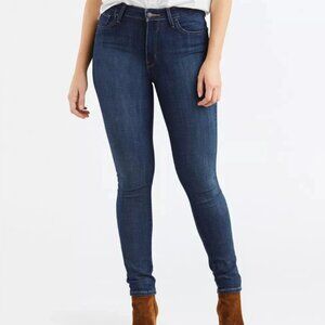Levi's Women's Size 24 Blue 721 High-Rise Skinny Jeans Dark Wash Denim